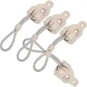 BUTIFULSIC 4Set Outdoor Spring Locking Cord for Roller Blinds Bungee Kit End Caps Wind Resistant Blinds Parts Replacement for Secure Sunshade Installation
