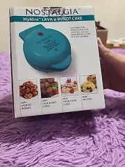 NOSTALGIA MyMini Bundt Cake Maker Lava Cakes Donuts Muffins Monkey Bread Teal