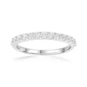 Bevilles Single Row Dress Ring with 1/2ct of Laboratory Grown Diamonds in Sterling Silver and