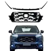 Fits for Honda CRV CR-V 2023-2025 Front Grille Mesh Grill Bar Vent Trim Black