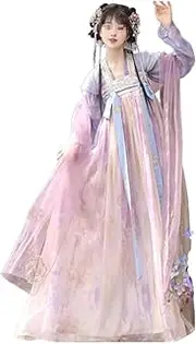 [IDZNFNFX] Tang Dynasty Embroidery Hanfu Dress for Women Traditional Chinese High-Waisted Ruqun Set