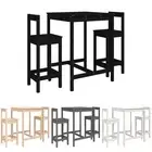 Outdoor Bar Set 3 Piece Outdoor Bar Table and Chairs Solid Wood Pine vidaXL