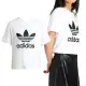 【adidas 愛迪達】TRFL Tee Boxy 女款 白色 上衣 T恤 經典 三葉草 休閒 寬鬆 棉質 短袖 IN8441