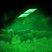 Bsod Hog Light, Solar Green Lights for Hunting Deer Hog Pig Activated Feeder Acc