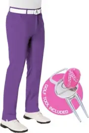 Royal and Awesome Men`s Golf Pants Purple Patch Golf Pants Waist 30 - 44