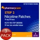 3 x Phcy Care Nicotine Patch 14Mg 7Pk