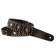 RightOn! STRAPS Guitar/Bass Strap Width 6cm, Length 95~143cm THUNDERSTRUCK BLACK