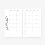 Franklin Covey Compact 2025 Month on Two Pages Monthly Planner Insert Agenda Refill for Filofax Personal, LV MM 6-ringed agenda (Monthly Classic (Monday start, Non-Separable Months))