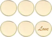 BENECREAT 6 Pieces Blank Challenge Coin Engraving Blanks Zinc Alloy Gold Diameter 40mm with Plastic Protective Box DIY Engraving Commemorative Coins