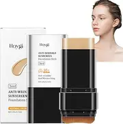 Concealer Eraser Foundation Stick, Light Texture 2-in-1 Multi-purpose Moisturising Foundation Stick, Waterproof and Sweat-proof, Covers Blemishes Effectively (Natural Colour)
