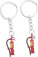 2pcs Firefighter Keyring Pendant Keychain Firefighter Stash Fire Engine Key Ring Call Fighter Portable Handbag Charm Fire Extinguisher Key Chains Tag Zinc Alloy
