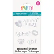 Iridescent Bride To Be Tattoos (4 Sheets)