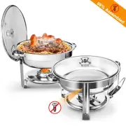 Chafing Dish Buffet Set, 2 Pack 5-Qt round Buffet Chafe Warmer Set Kitchen Gift