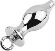 BDSM Buttplug Anal Plug Anal Plug Metal Butt Plug With Pull Ring Sex Toys Couples(L)