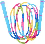 Beaded Jumping Rope for Outdoor Use Durable Skipping Rope with Comfortable Non Skid Handles for Fitness Training and Exercise Activities