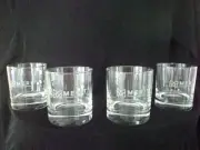 Rocks, Whiskey, Old Fashion Glasses Set of 4 (8 oz), Crystal, NEW w/ Boxes