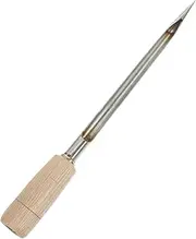ibasenice Multi-Functional Grain Sampler Wooden Handle Stainless Steel Closed Sampling Tool for Rice Corn and More Compact Design for and Use Random Style