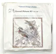 Hallmark Waterfowl Crewel Embroidery Kit Wood Duck Family New /Sealed 1977