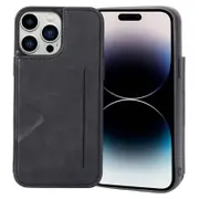 Soka Hanman Card Leather Case (Suits iPhone 15 Pro Max) - Black