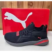 Puma Softride Rift Breeze Black Red Men's Running Shoes Size 12