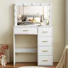NEW Makeup Table Drawers Dressing Table Vanity Desk with Mirror and LED Lights