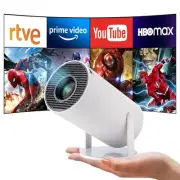 Mini Projector,Portable Projector,4K/200 ANSI Projector with 2.4/5G WiFi and ...
