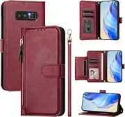 Compatible with Samsung Galaxy S10e 4G Case Cover,Compatible with Samsung Galaxy S10e 4G PU Leather Card Holder Wallet Flip Magnetic Closure Stand Red