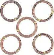 Bonsai Training Wire, Aluminum Bonsai Wire for Crafts 5-Size Starter Set - 1.0mm, 1.5mm, 2.0mm, 2.5mm, 3.0mm (161 feet Total, Brown)