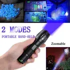 UV Light Flashlight USB Rechargeable LED 395nm Blacklight Zoom Inspection Torch