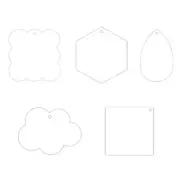 DIY Project Crafting Acrylic Keychain Blanks Set Clear Acrylic Ornament Blanks