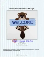 Beaver Welcome Sign- Plastic Canvas Pattern or Kit