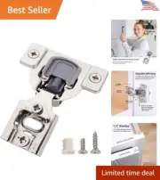 60 Pack 1/2 inch Overlay Soft Close Cabinet Hinges for Kitchen Cabinets Door