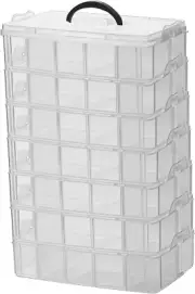 Sooyee 7 Layers Stackable Storage Container, 70 Adjustable Compartments Stackabl