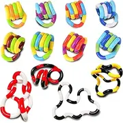 Tangle Fidget Toys, 12 Pack Multicolored Twisty Fidget Pack for Adults, Anti-Anxiety Sensory Toy Fidget Toy, Relax Therapy for School, Twisty Educational Toys
