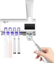 UV Toothbrush Holder, Automatic Toothpaste Squeezer, Multifunctional Bathroom Dispenser 19x12.5x4.7cm/7.48x4.92x1.85 Inches Space-Saving Wall Mounted Design For Other Small Items.