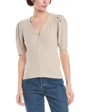 FRAME Denim Ruched Henley