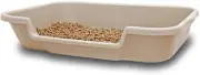 KittyGoHere Litter Box Senior Cat Litter Box 24″x20″x5″ Beach Sand