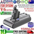 9500mAh Battery for Dyson V6 Absolute Animal SV03 SV04 SV05 SV06 SV09 / Filter