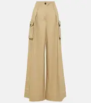 [CO] CO Cotton twill wide-leg cargo pants AU 4 beige