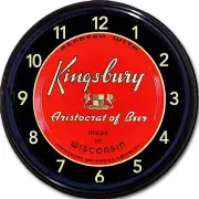 Kingsbury Breweries Co Beer Tray Wall Clock Manitowoc Sheboygan WI Man Cave New