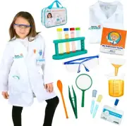 Born Toys 15 Piece Lab Coat for Kids Witch Science Kit and Lab Goggles Full S...
