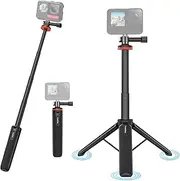 20.7in Extendable Tripod Selfie Stick for GoPro/AKASO/DJI Action Cameras - Waterproof, Anti-Shake, 4-Section Adjustable, Non-Slip Grip, Rubber Base, Travel & Sports Photography Tripod