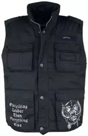 Motorhead Ranger Vest Hard Rock Band Black Men's Cotton Jacket
