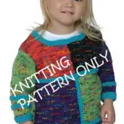 NWT Joanne Turcotte Plymouth Yarn Design P519 Child Colorblock Knitting Pattern