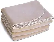 Vellux Blankets Velour Blanket, Queen, Sand