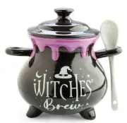 witches Brew Cauldron Soup bowl with lid and spoon