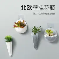 在飛比找松果購物優惠-北歐壁掛花盆 水培壁掛花瓶 隔板掛式小花瓶 (3.5折)