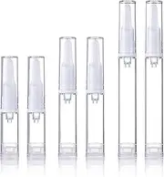 Tuxiaobu Airless Pump Jars, Traveling Airless Pump Bottles Set, Empty Refillable Cosmetic Airless Pump Jar Travel Foundation Container Dispenser for Eye Face Cream Lotion Skincare Serum, 5/10/15ml