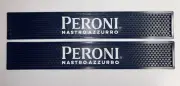 Peroni Rubber Bar Mats Set of 2 New Bar Rails Italy Beer Man Cave
