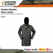 Hunters Element Mens Waterproof Breathable Storm Jacket Full Length Zip Black